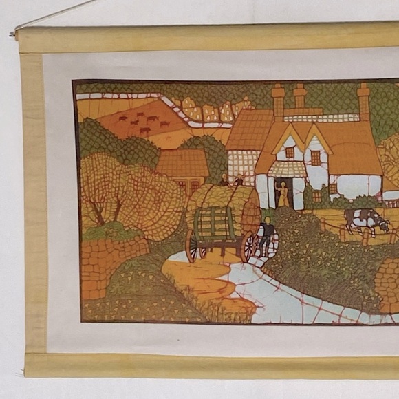 Vintage 1974 Batik Painting Canadian Artist Rohana Laing Wall Hanging - Picture 5 of 12